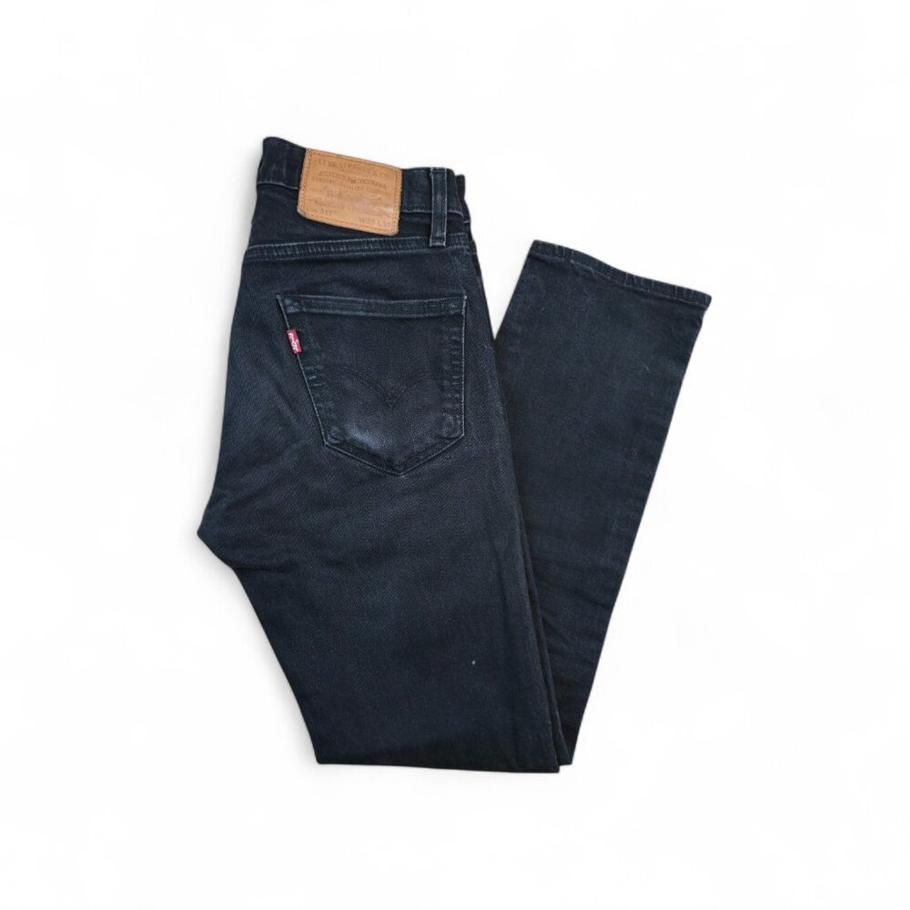 Levis 511 Slim Fit Jeans Mens 28x30 Black Wash Preowned Great